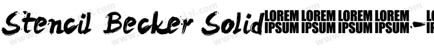 Stencil Becker Solid英文字体字体转换